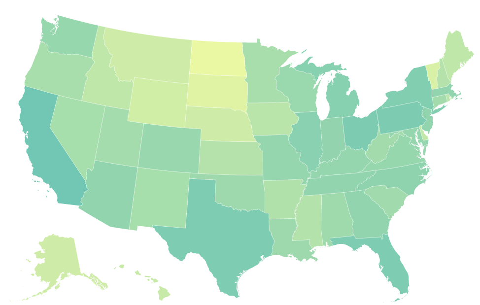 death rates per 100K residents log scale data visualization