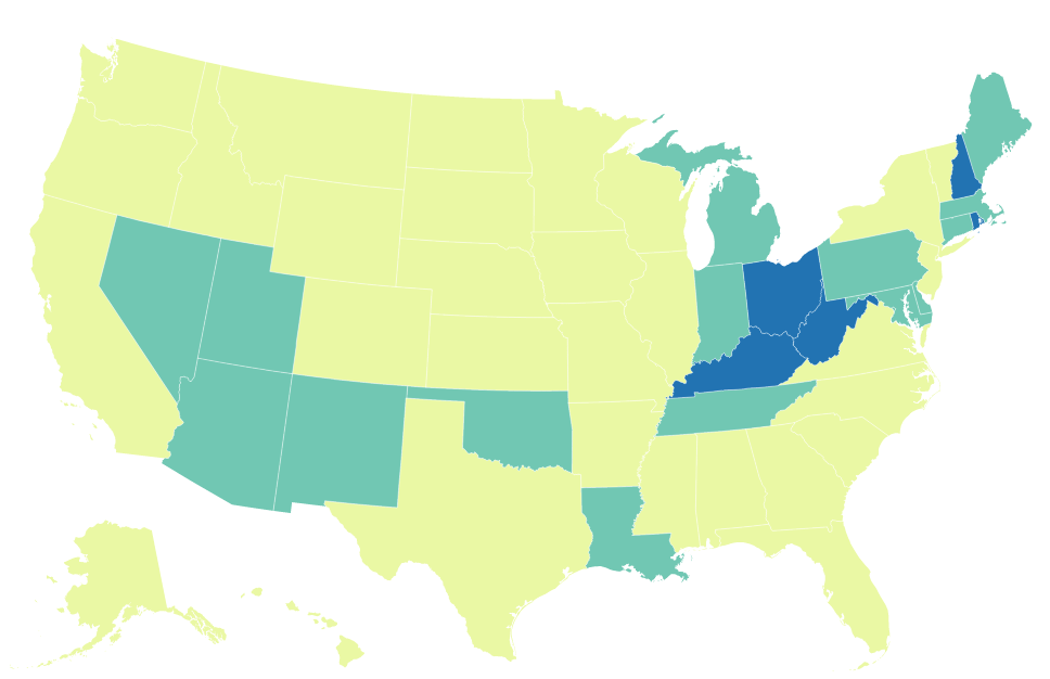 deaths per 100K residents quantile scale data visualization