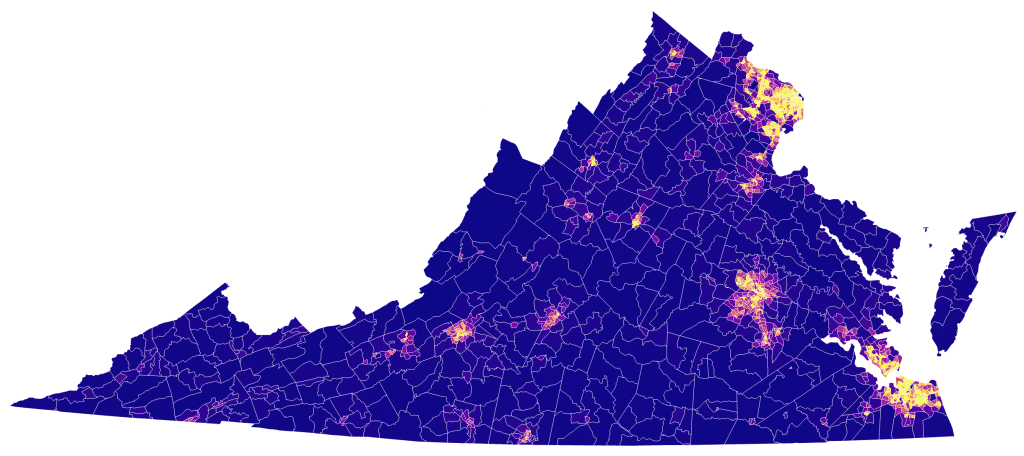 population density virginia d3 data visualization