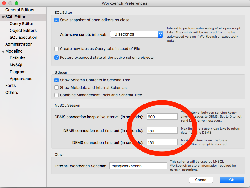 mysql workbench query