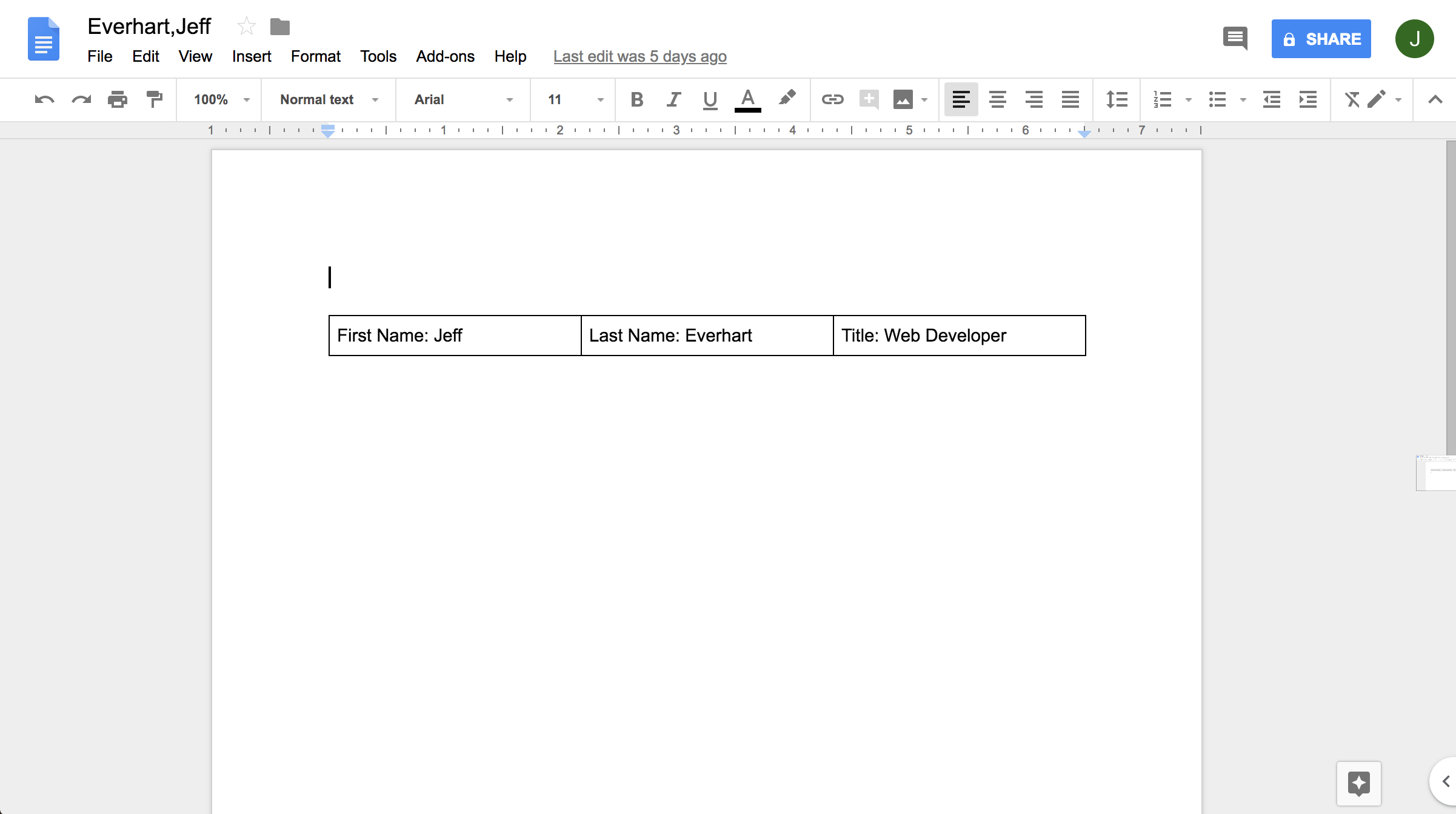 auto fill a google doc from a google